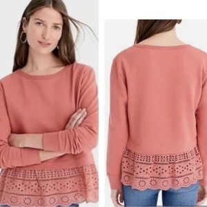 J. Crew dusty pink Knit Top loose fit